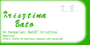 krisztina bato business card